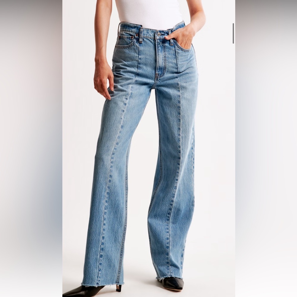 Abercrombie high rise loose jeans